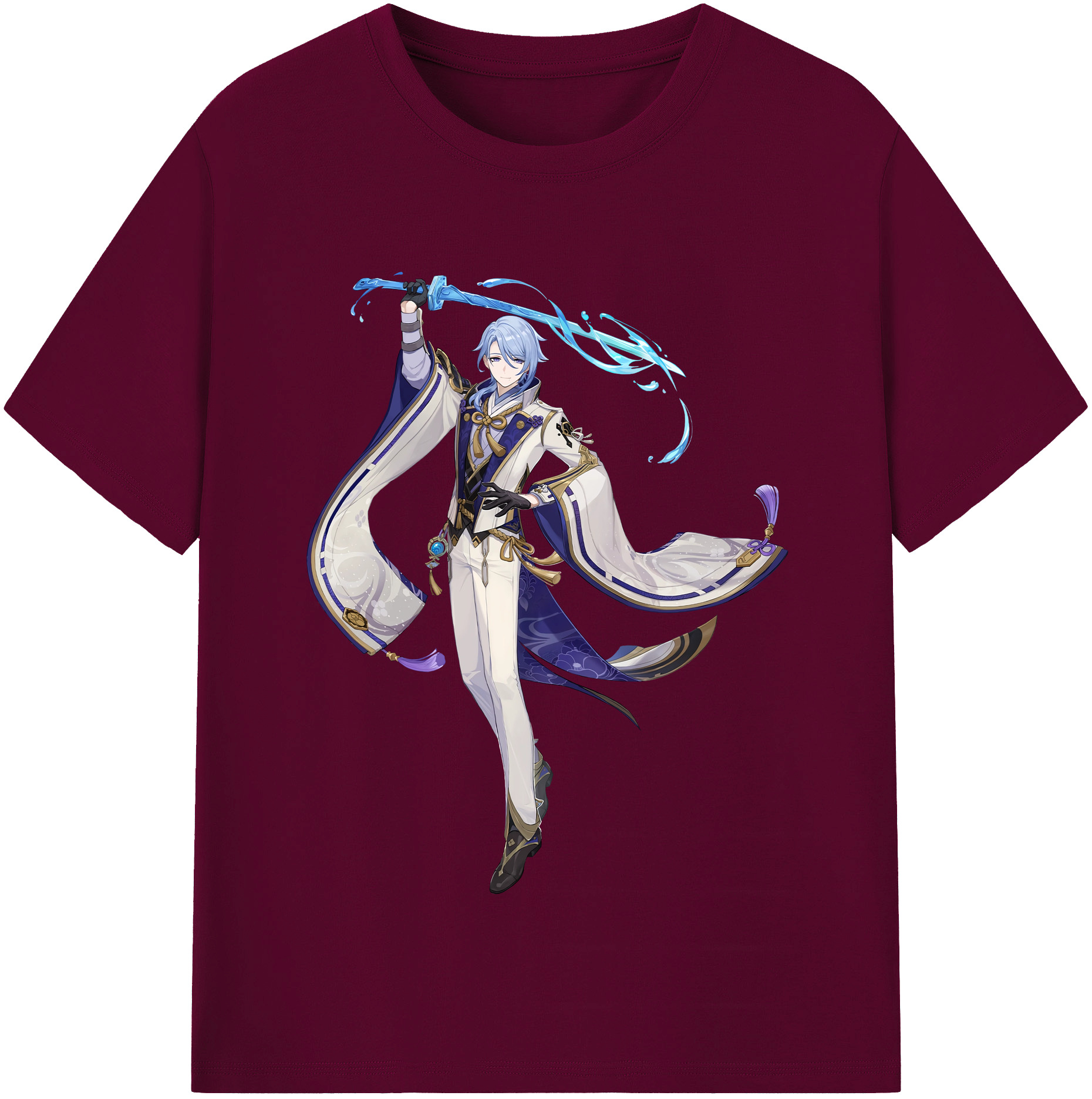 げんし神 神里綾人 かみさとあやと genshin Kamisato Ayato レディースカジュアルプリントTシャツ（綿100％）